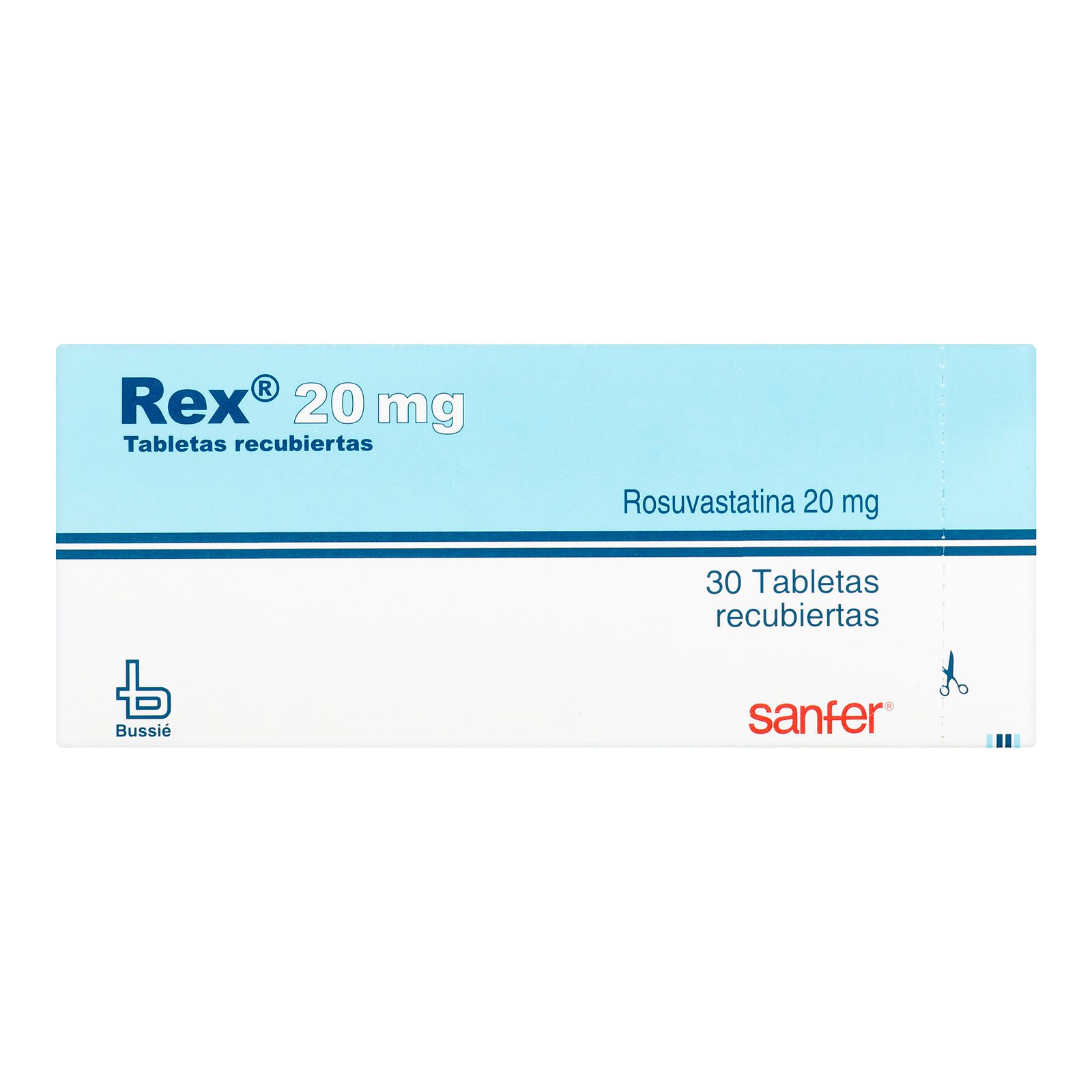 Rex 20 mg 30 Tabletas | Rosuvastatina