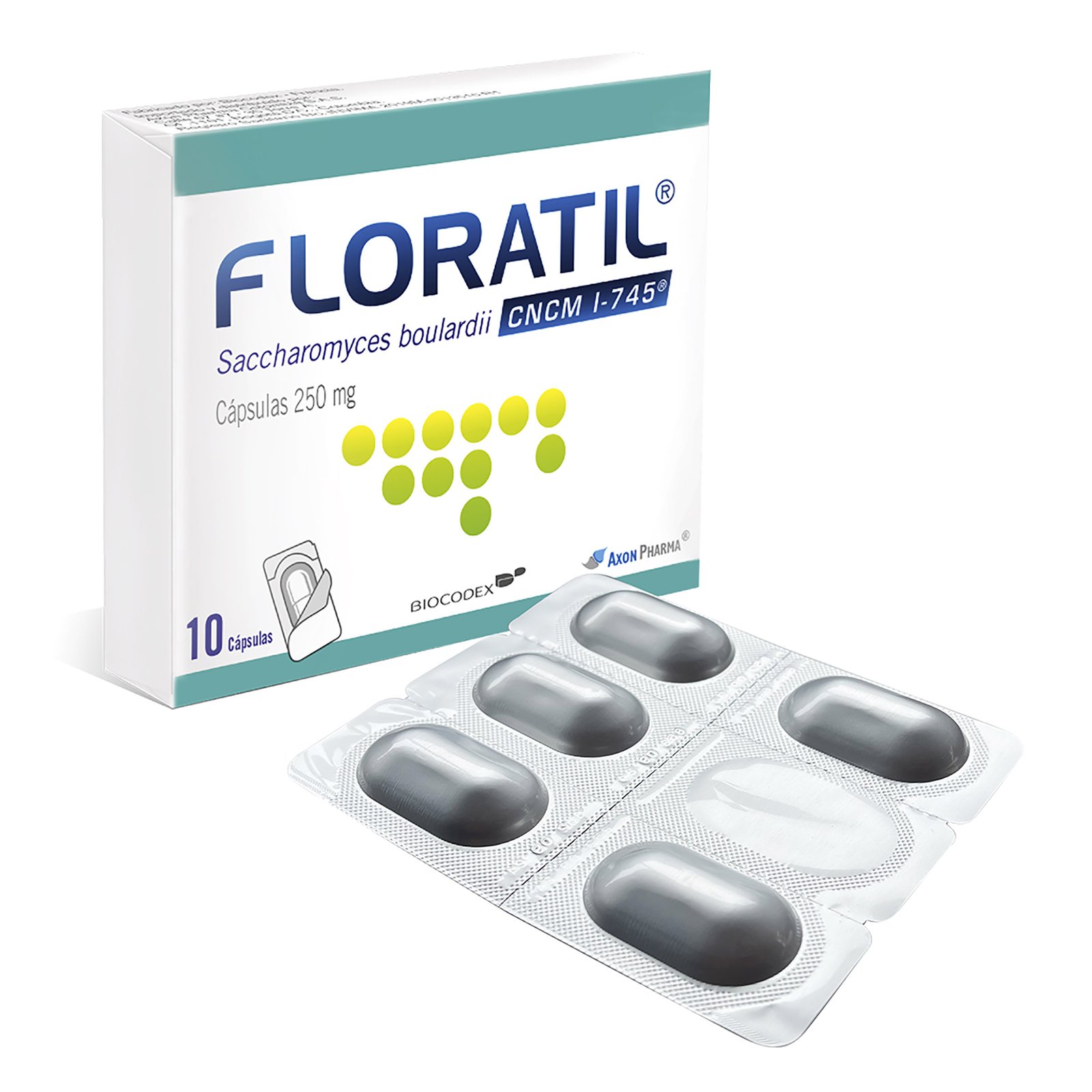 Floratil 250 mg 10 Cápsulas | Saccharomyces boulardii
