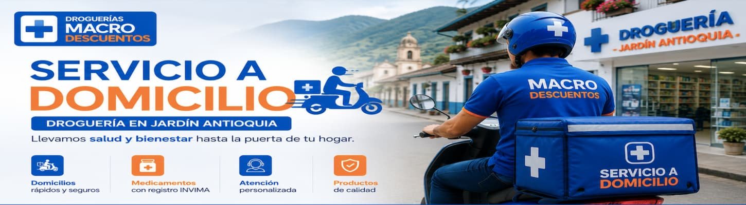 Servicio a domicilio de Droguería en Jardín Antioquia con atención rápida y confiable.